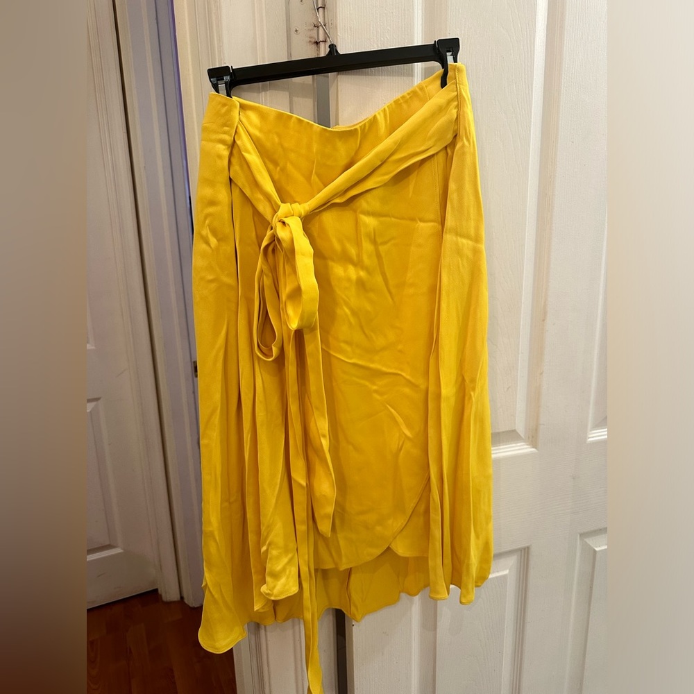 Ann Taylor Satin Wrap Around Skirt
